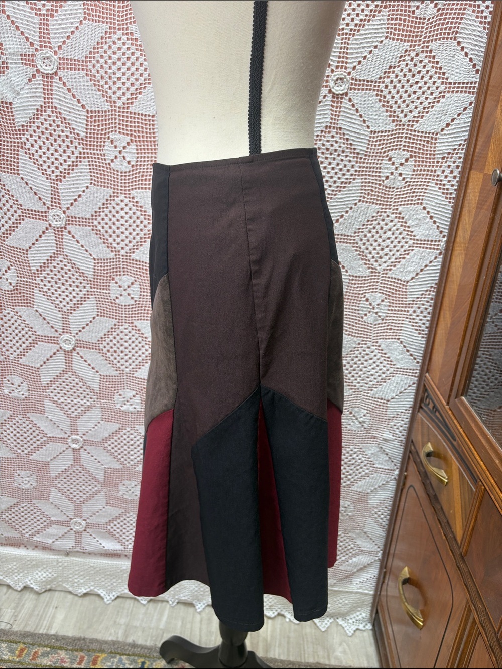 BLU Label Patchwork Midi Skirt — Size - Picture 2 of 10